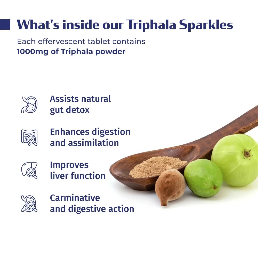 Kerala Ayurveda Triphala Sparkles Tablets, 10 Tablets-2.webp